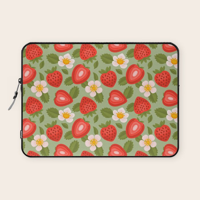 Strawberry Pattern - Amalfi Coast Cocktails Laptop Sleeve Gallery Image 1