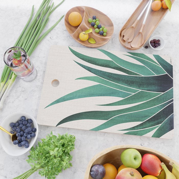 Desert Agave Botanical Drawing Cutting Board Gallery Image 2