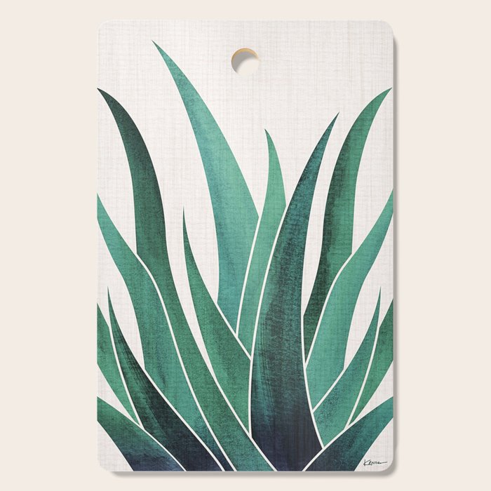 Desert Agave Botanical Drawing Cutting Board Gallery Image 1