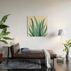Desert Agave Botanical Drawing Wood Wall Art Gallery Image 2