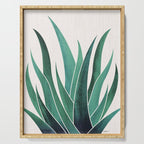 Desert Agave Botanical Drawing Serving Tray Gallery Image 1