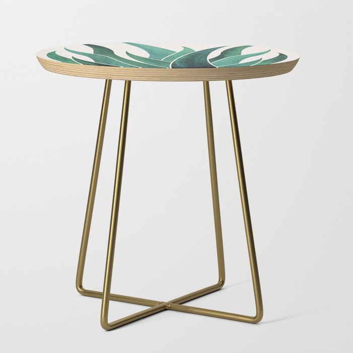 Desert Agave Botanical Drawing Side Table Gallery Image 1