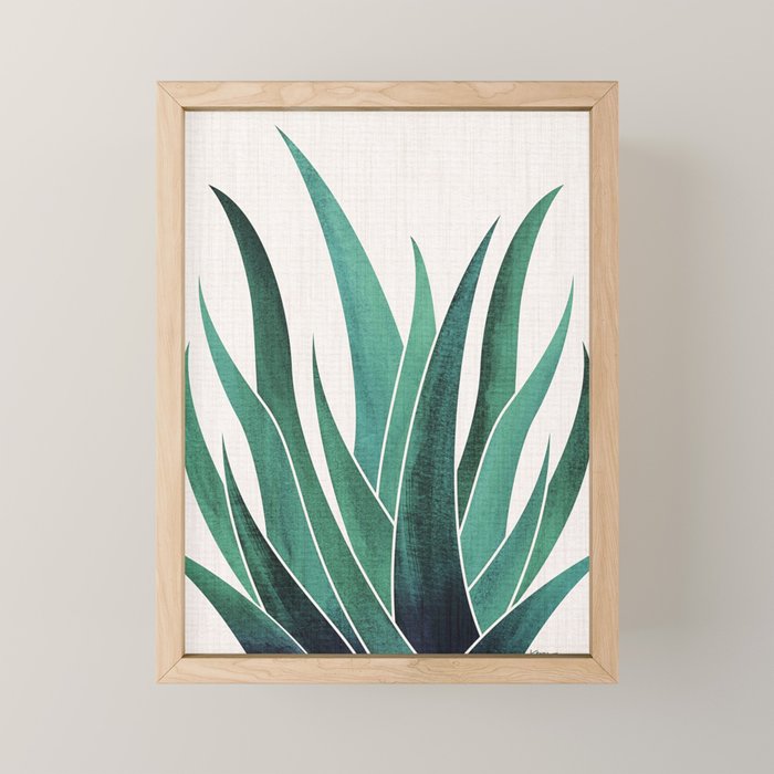 Desert Agave Botanical Drawing Mini Art Print Gallery Image 1