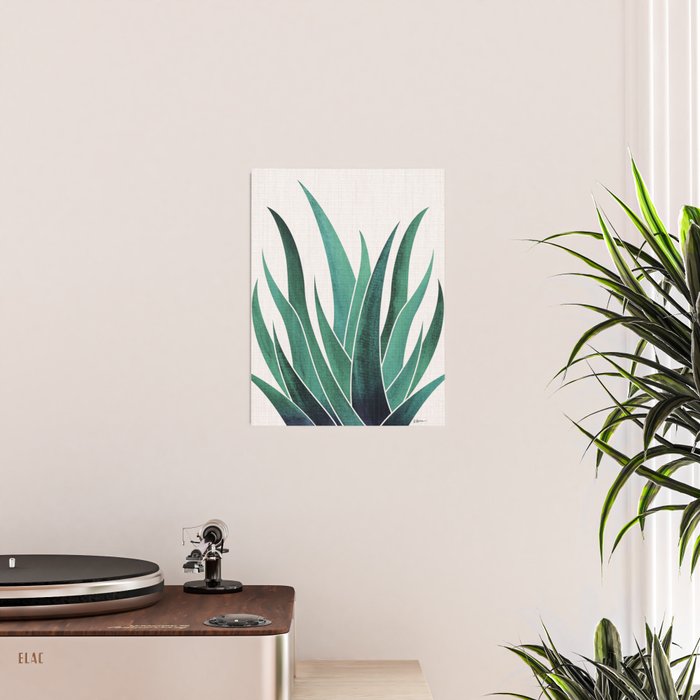 Desert Agave Botanical Drawing Poster Gallery Image 2