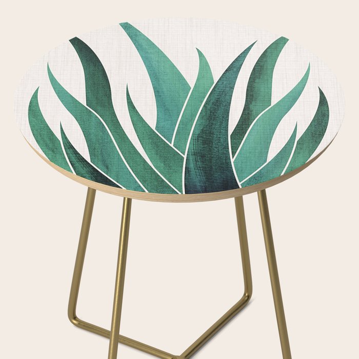Desert Agave Botanical Drawing Side Table Gallery Image 2