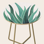 Desert Agave Botanical Drawing Side Table Gallery Image 2