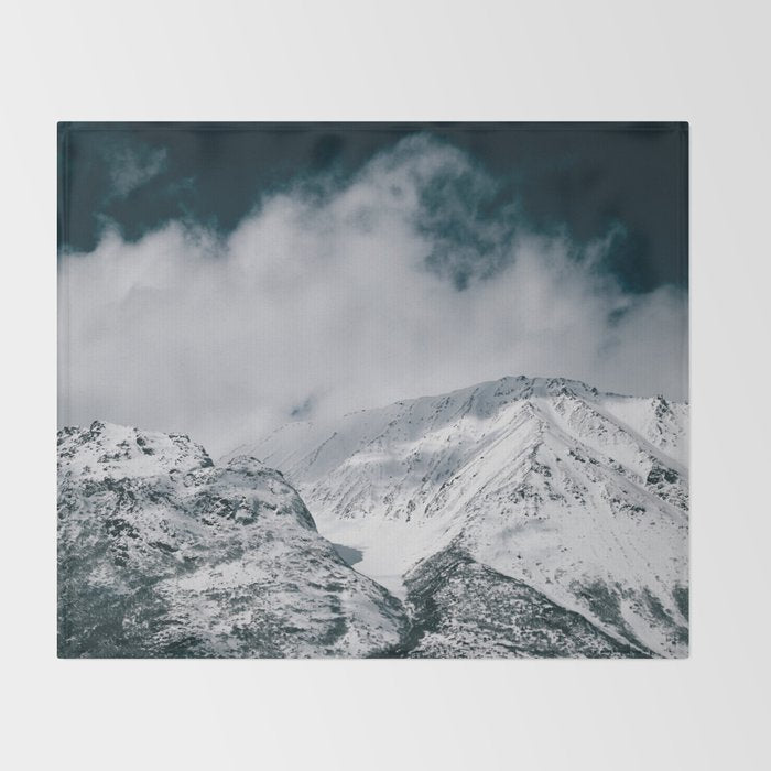 Winter Mountain Landscape Throw Blanket Gallery Image 2