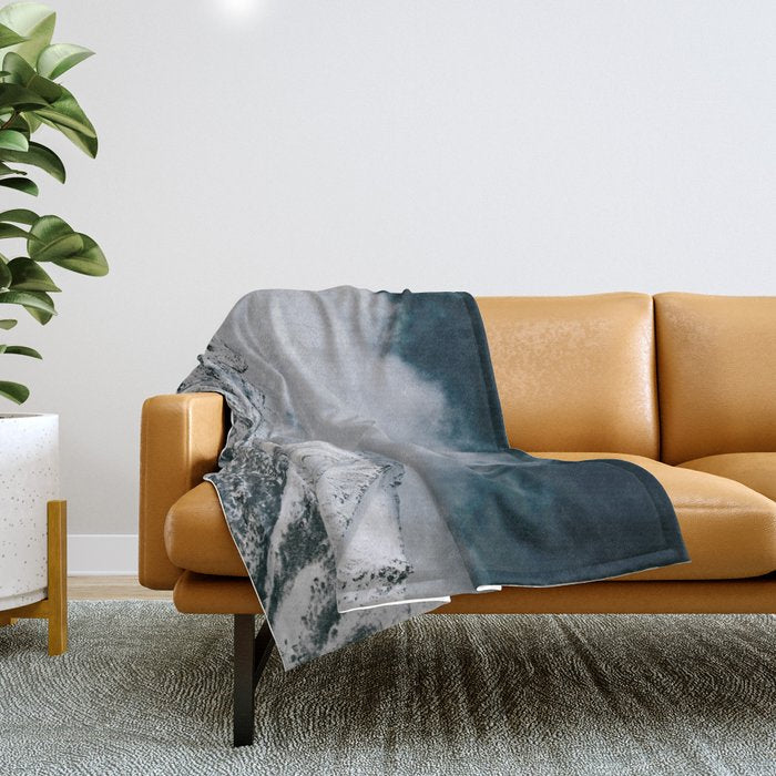 Winter Mountain Landscape Throw Blanket Gallery Image 1