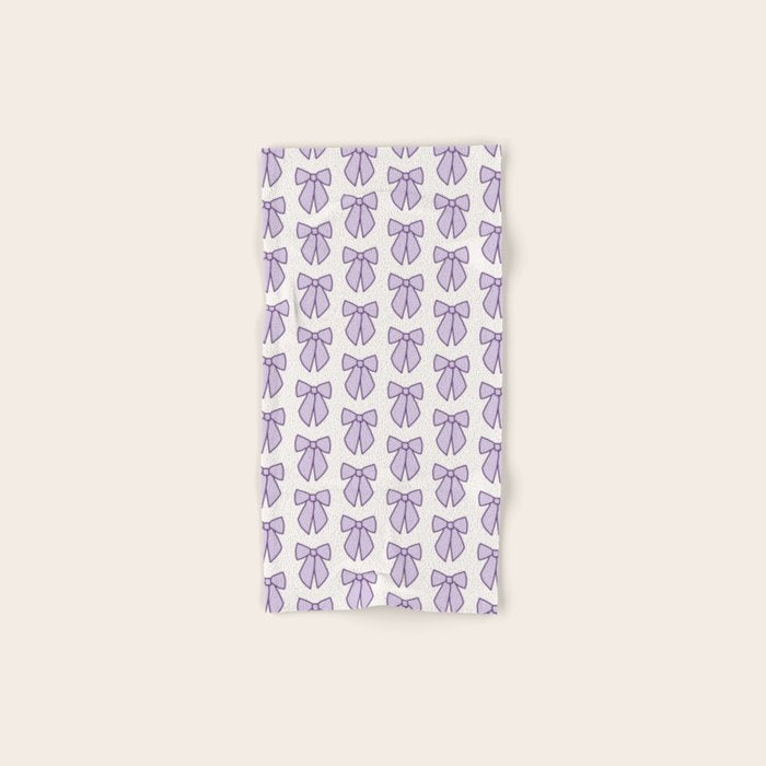 Lavender Bows Coquette Bath Towel Gallery Image 1