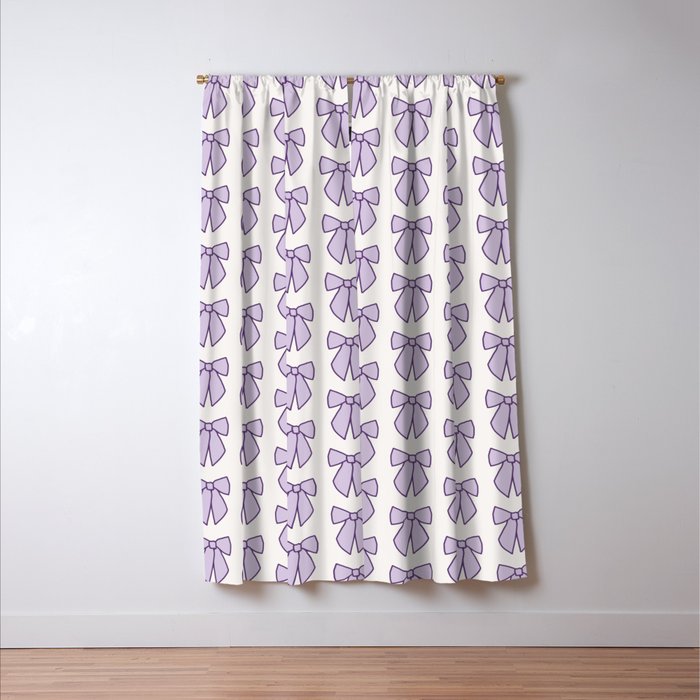 Lavender Bows Coquette Window Curtain Gallery Image 3