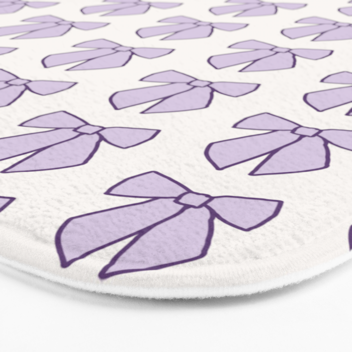 Lavender Bows Coquette Bath Mat Gallery Image 3