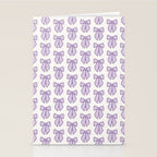Lavender Bows Coquette Stationery Card Gallery Image 2