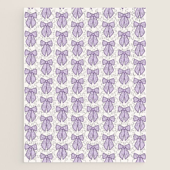 Lavender Bows Coquette Jigsaw Puzzle Gallery Image 1