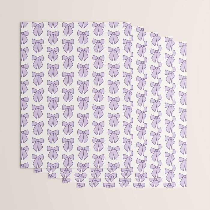 Lavender Bows Coquette Wrapping Paper Gallery Image 3