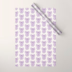 Lavender Bows Coquette Wrapping Paper Gallery Image 1