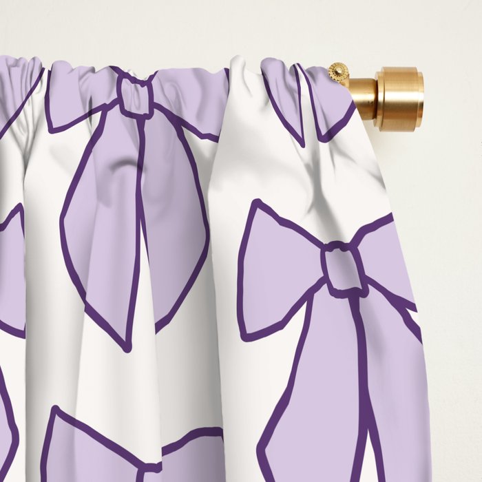 Lavender Bows Coquette Window Curtain Gallery Image 2