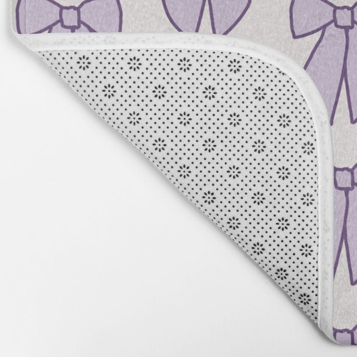 Lavender Bows Coquette Bath Mat Gallery Image 2