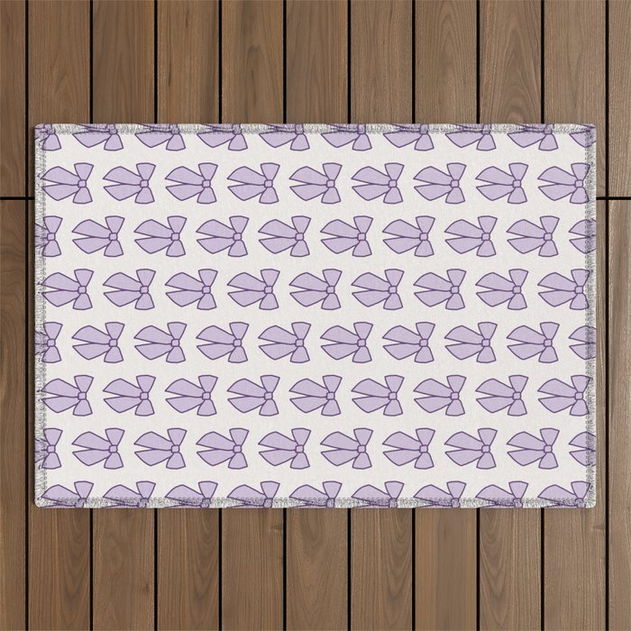 Lavender Bows Coquette Outdoor Rug Gallery Image 1