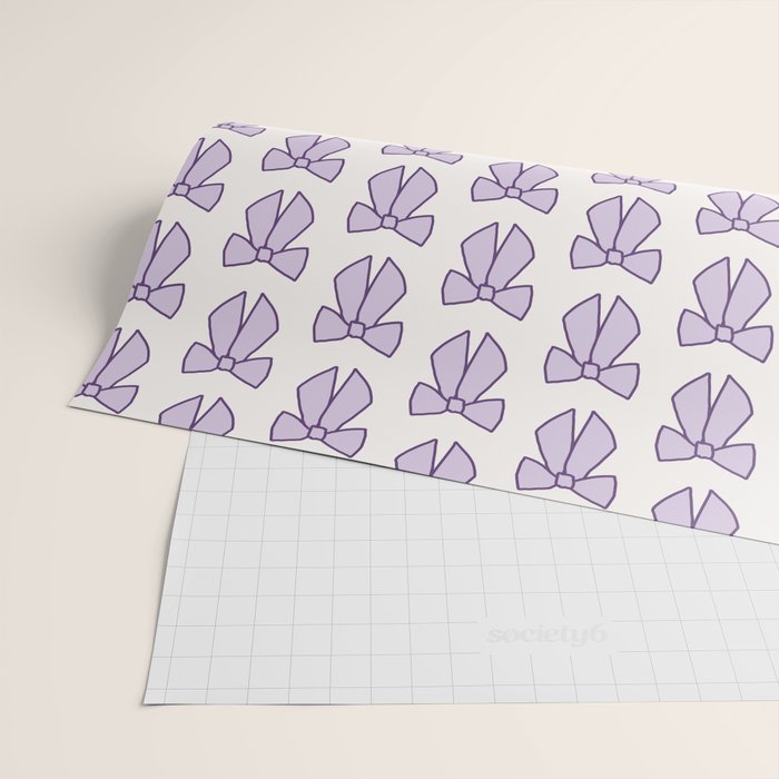 Lavender Bows Coquette Wrapping Paper Gallery Image 2