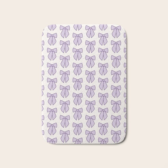 Lavender Bows Coquette Bath Mat Gallery Image 1
