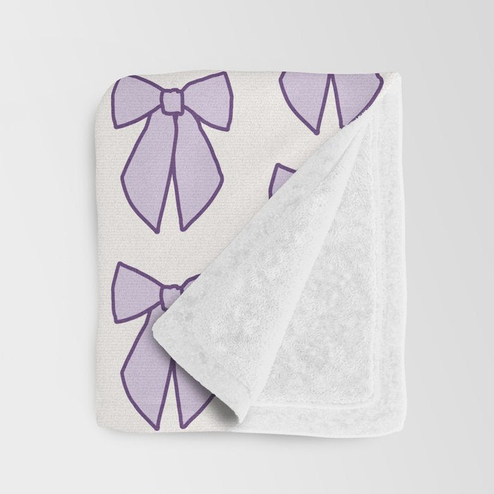 Lavender Bows Coquette Throw Blanket Gallery Image 3