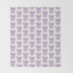 Lavender Bows Coquette Throw Blanket Gallery Image 2