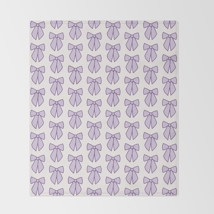 Lavender Bows Coquette Throw Blanket Gallery Image 2