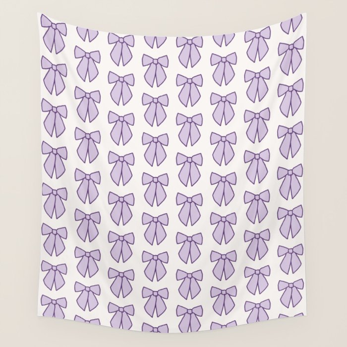 Lavender Bows Coquette Wall Tapestry Gallery Image 4