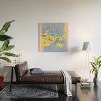 Map of Northern Michigan - Pasty Tour in Peach Wood Wall Art Gallery Image 2