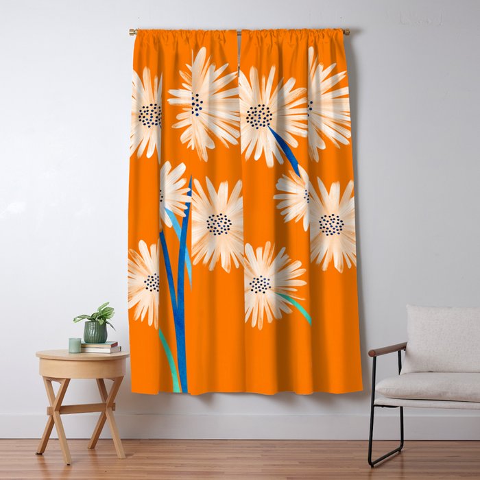 Moroccan Daisies Still Life Window Curtain Gallery Image 5
