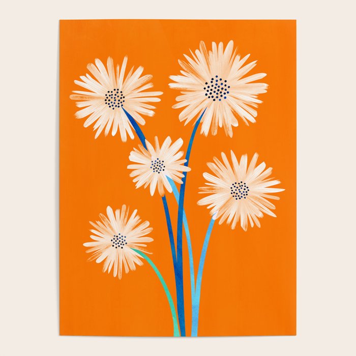 Moroccan Daisies Still Life Poster Gallery Image 1