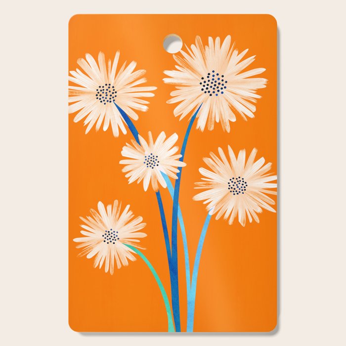 Moroccan Daisies Still Life Cutting Board Gallery Image 1