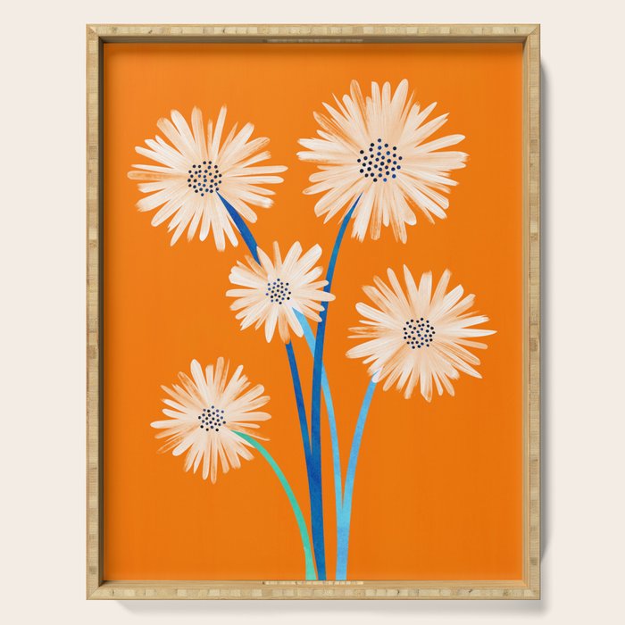 Moroccan Daisies Still Life Serving Tray Gallery Image 1