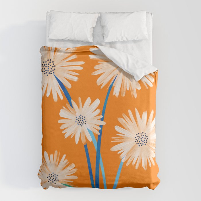 Moroccan Daisies Still Life Duvet Cover Gallery Image 6