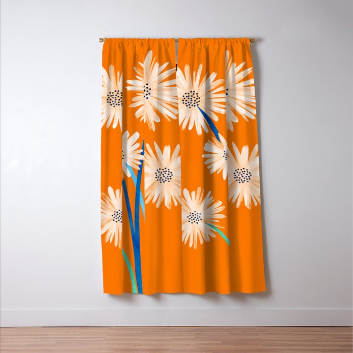 Moroccan Daisies Still Life Window Curtain Gallery Image 3