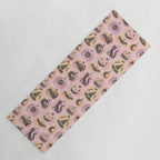 Halloween Pumpkins - vintage pink and black  Yoga Mat Gallery Image 1