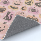 Halloween Pumpkins - vintage pink and black  Rug Gallery Image 4