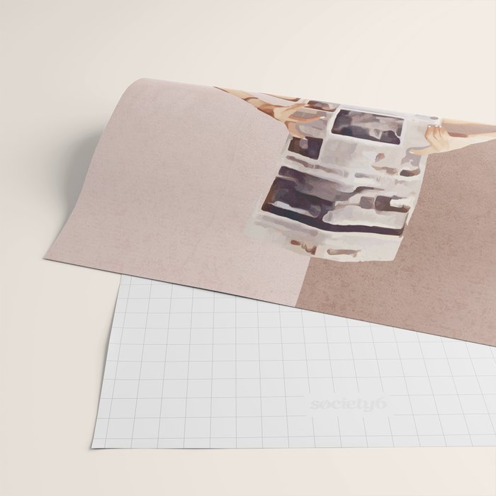 Woman Reading Newspaper Wrapping Paper Gallery Image 2