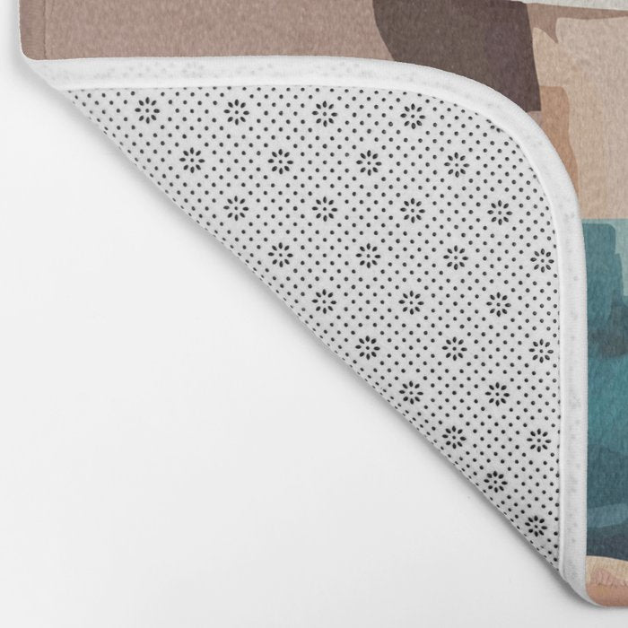 Woman Reading Newspaper Bath Mat Gallery Image 2