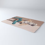 Woman Reading Newspaper Rug Gallery Image 3