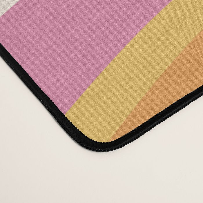 Wavy Stripes XXV - Pink Orange Yellow Desk Mat Gallery Image 4