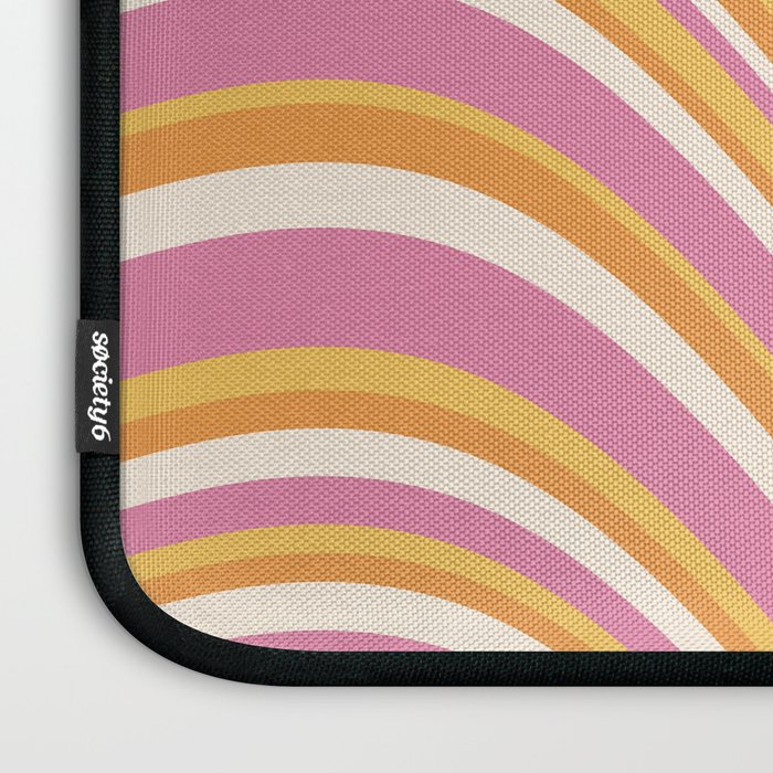 Wavy Stripes XXV - Pink Orange Yellow Laptop Sleeve Gallery Image 3