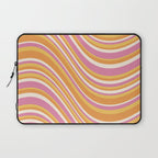 Wavy Stripes XXV - Pink Orange Yellow Laptop Sleeve Gallery Image 1