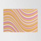 Wavy Stripes XXV - Pink Orange Yellow Rug Gallery Image 2