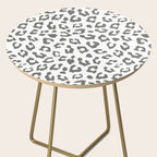 Safari Leopard Print - Grey & White Side Table Gallery Image 2