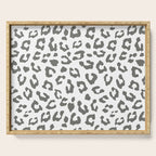 Safari Leopard Print - Grey & White Serving Tray Gallery Image 1