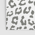 Safari Leopard Print - Grey & White Poster Gallery Image 3