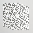 Safari Leopard Print - Grey & White Wrapping Paper Gallery Image 3