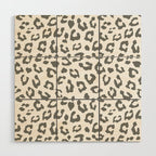 Safari Leopard Print - Grey & White Wood Wall Art Gallery Image 1