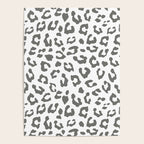 Safari Leopard Print - Grey & White Poster Gallery Image 4